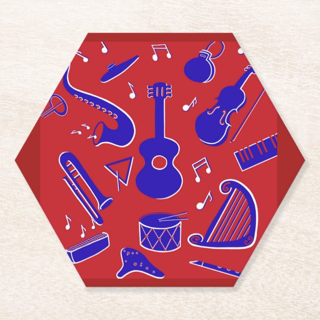 Musikinstrumente Untersetzer (Vorderseite)