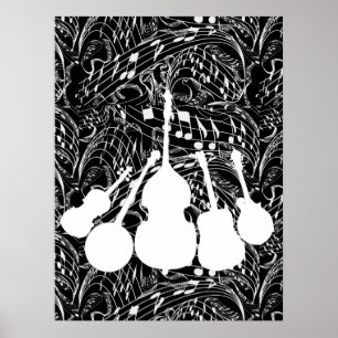 MUSIKINSTRUMENTE WeißSTEIN Poster
