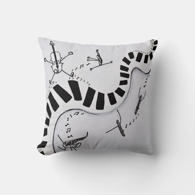 Musikinstrumente werfen Kissen (Vorderseite)