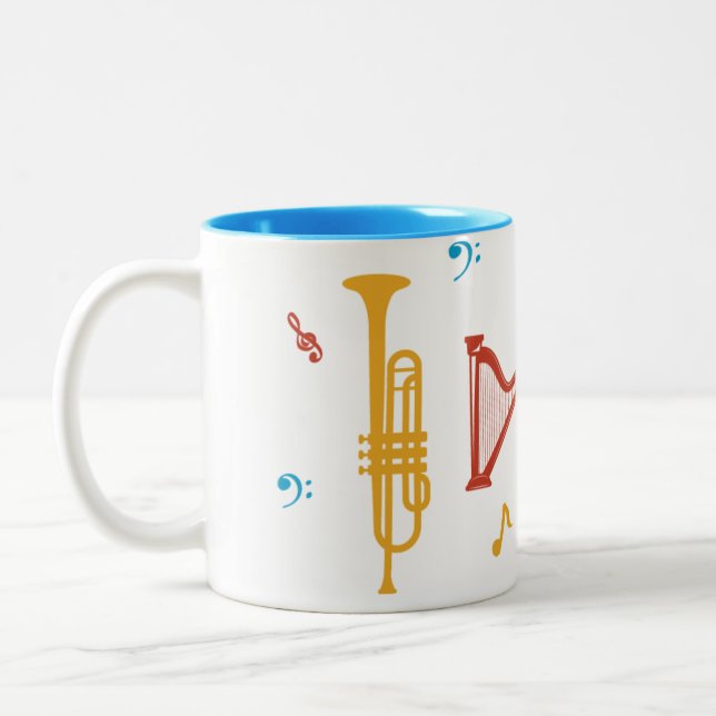 Musikinstrumente Zweifarbige Tasse (Links)