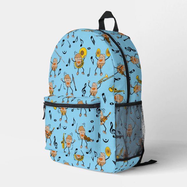 Musikinstrumentenrock Bedruckter Rucksack (Rückseitige Ecke Rechts)
