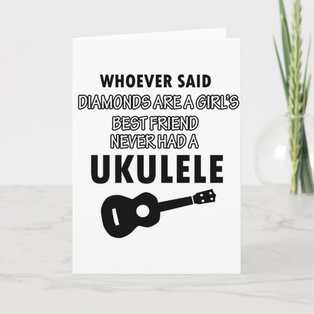 Musikinstrumententwürfe des Ukulele Karte (Vorderseite)