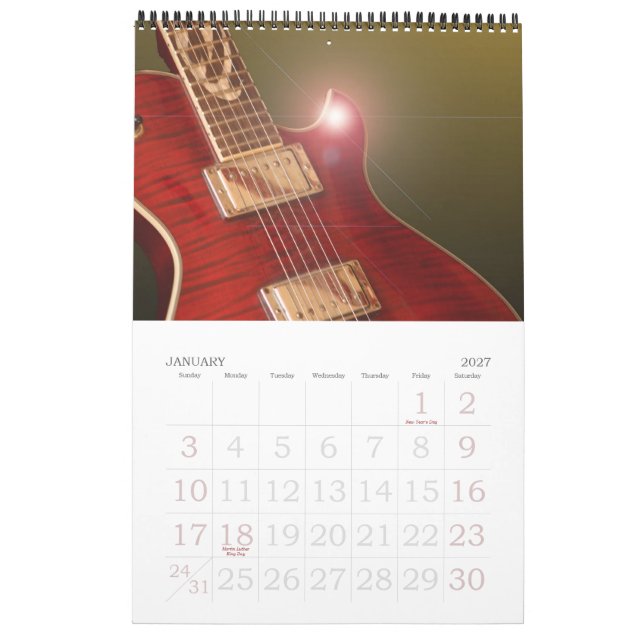 Musikkalender 2011 kalender (Jan 2027)