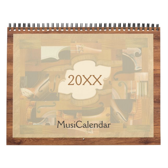 Musikkalender, Illustrationen zu Musikinstrumenten Kalender (Titelbild)
