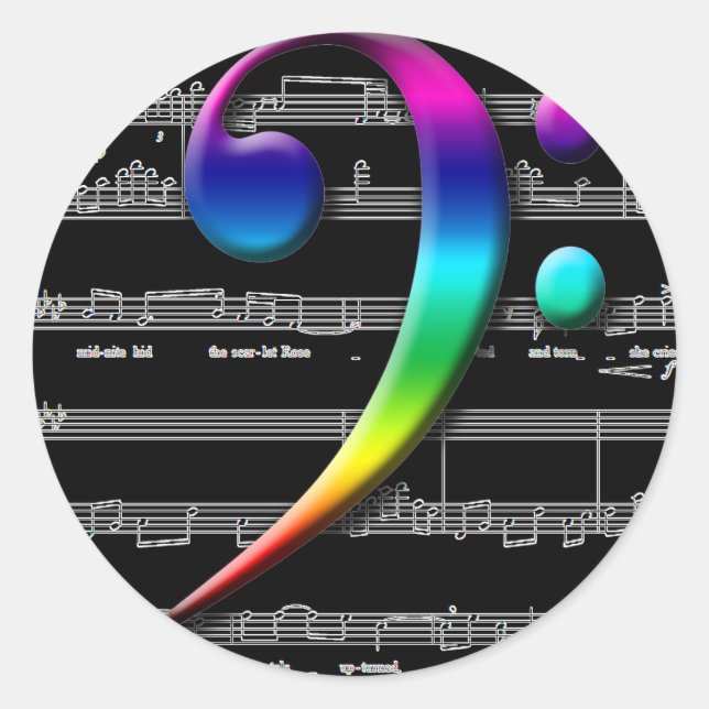 Musikkarten und Sticker (Vorderseite)