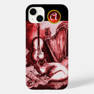 MUSIKKATZE MIT EIGENSCHAFT IN ROTEM RUBY GEM MONOG Case-Mate iPhone 14 PLUS HÜLLE