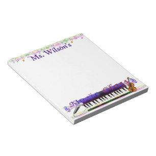 Musikklasse personalisiert Lehrer - Notepad Notizblock