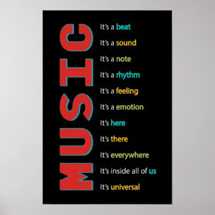 Musikklasse Vokal Orchester Band Klavier Gitarre Poster