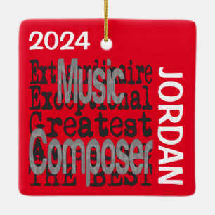 Musikkomponist Extraordinaire CUSTOM Keramikornament