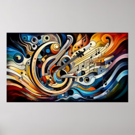 Musikkomposition - lyrisch abstraktes Stück 02 Poster