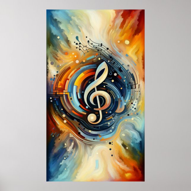 Musikkomposition - lyrisch abstraktes Stück 11 Poster (Vorne)