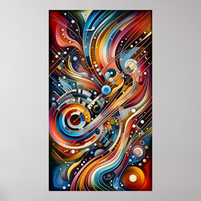 Musikkomposition - lyrisch abstraktes Stück 12 Poster (Vorne)