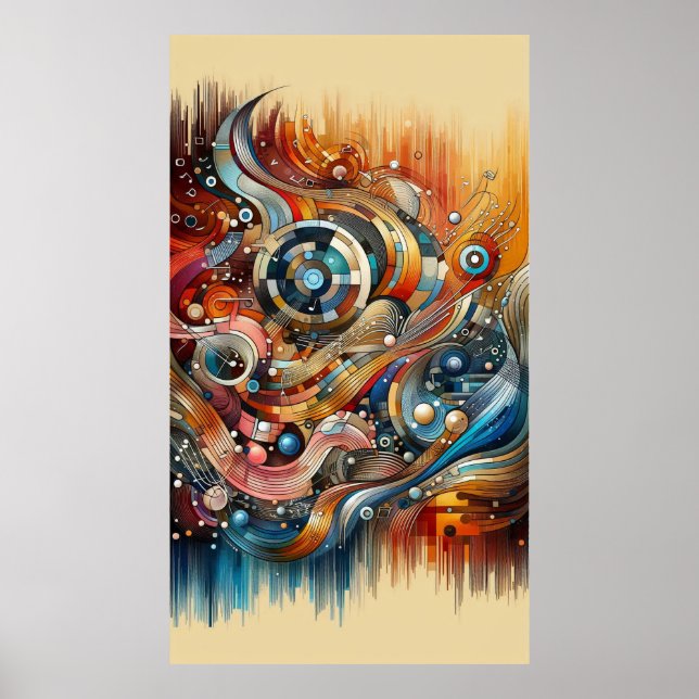 Musikkomposition - lyrisch abstraktes Stück 15 Poster (Vorne)