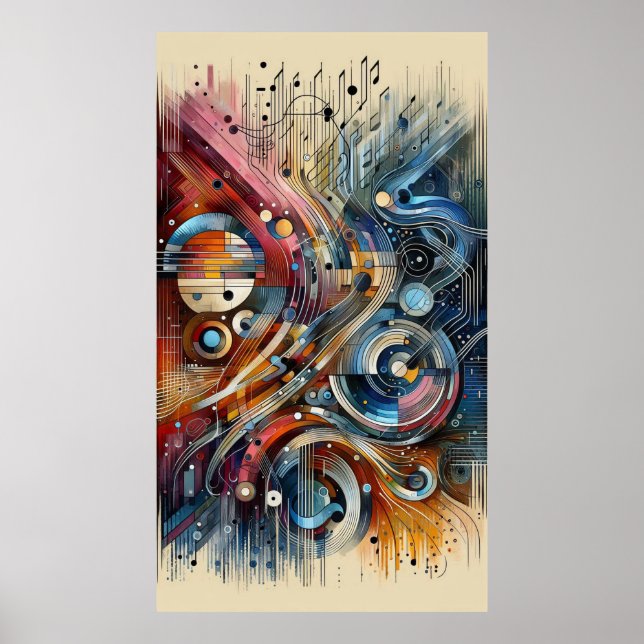 Musikkomposition - lyrisch abstraktes Stück 16 Poster (Vorne)