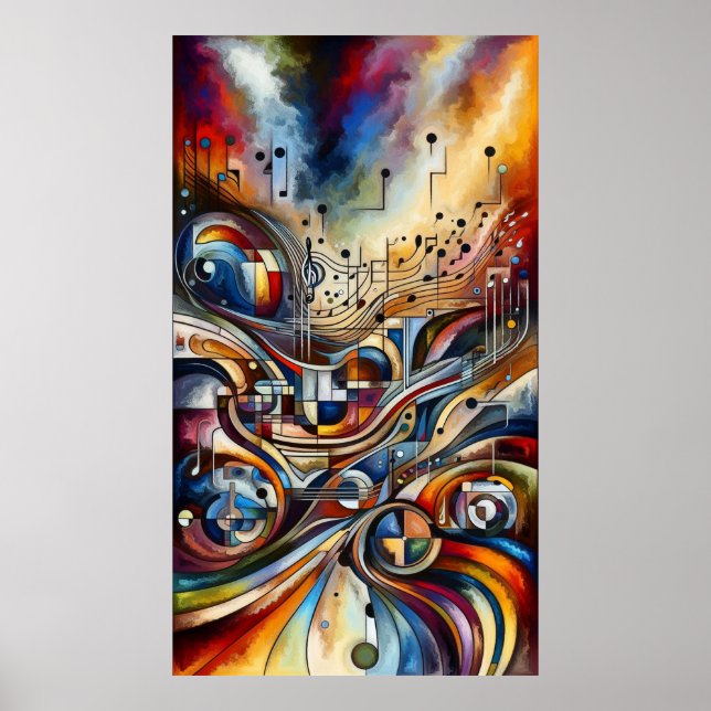 Musikkomposition - lyrisch abstraktes Stück 19 Poster (Vorne)
