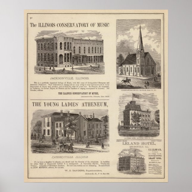 Musikkonservatorium, Schule, Kirche Poster (Vorne)