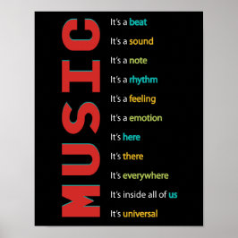 Musiklasszimmer Vocal Orchester Band Piano Rock Poster