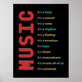 Musiklasszimmer Vocal Orchester Band Piano Rock Poster