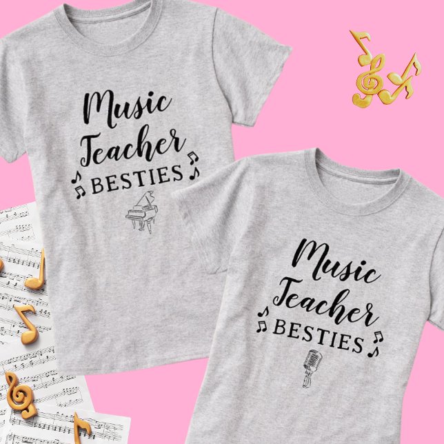 Musiklehrer Besties Piano Bester Freund T-Shirt (Von Creator hochgeladen)