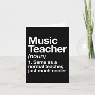 Musiklehrer definieren Spaß an der Schule Karte