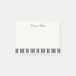 Musiklehrer Elegantes Klavier Schlüssel Visitenkar Post-it Klebezettel
