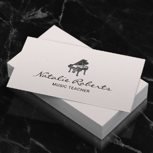 Musiklehrer Elegantes Klavierlogo Minimal musikali Visitenkarte