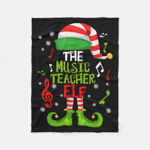 Musiklehrer Elf Weihnachten Familie Passende Xmas Fleecedecke