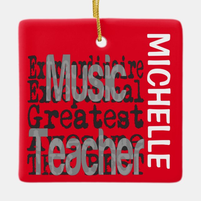 Musiklehrer Extraordinaire CUSTOM Keramikornament (Vorderseite)