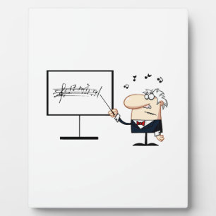 Musiklehrer für ältere Mannschaftsgrafik Fotoplatte