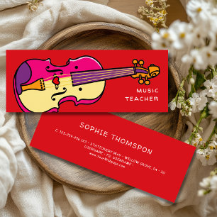 Musiklehrer Geigen Privatunterricht Mini Visitenkarte
