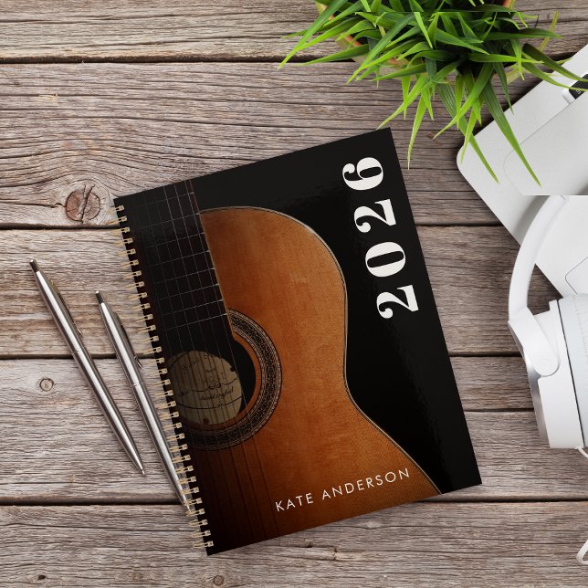 Musiklehrer Gitarrenmusiker Modernes Foto 2026 Planer (Von Creator hochgeladen)