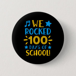 Musiklehrer - Glücklicher 100. Tag der Schule Wir Button