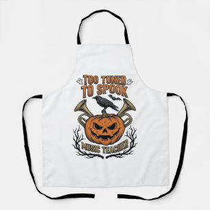 Musiklehrer Halloween-Kürbisgravur-Shirt De Schürze