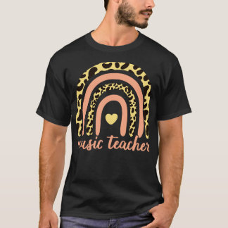 Musiklehrer II Leopard Rainbow T-Shirt