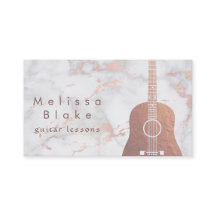 Musiklehrer Imitate Rose goldene Gitarre auf Marmo