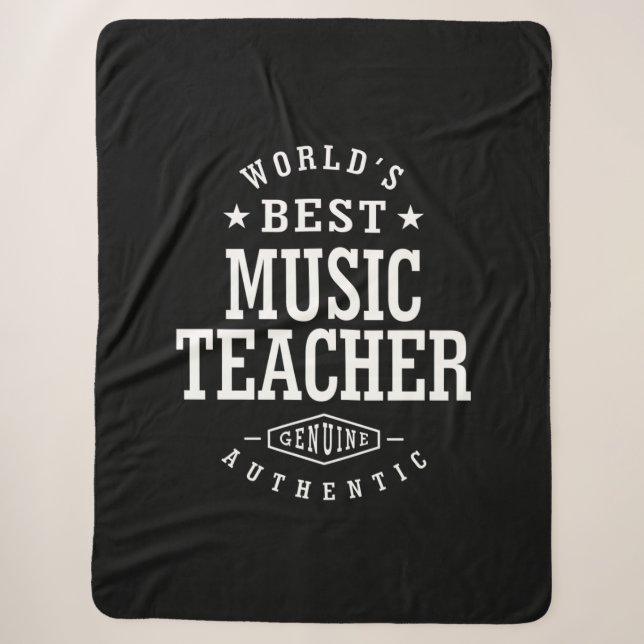 Musiklehrer Job Titel Geschenk Sherpadecke (Vorderseite)