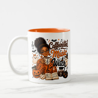 Musiklehrer-Kaffeehexe-Zweifarben-Tasse Zweifarbige Tasse