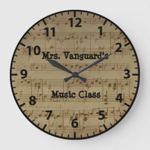 Musiklehrer Klassenzimmer Acryl Wanduhr
