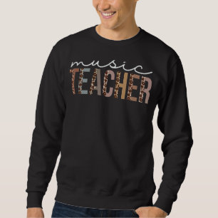 Musiklehrer Leopard Anerkennung für Frauen für Sweatshirt