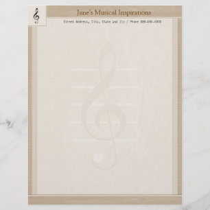 Musiklehrer Letterhead Stationary Briefbogen