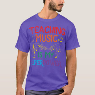 Musiklehrer Lustiges Lehren Superkraft Geschenk vi T-Shirt