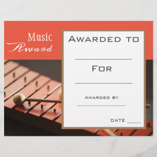Musiklehrer mit Musikpreis-Zertifikat für Schlagze