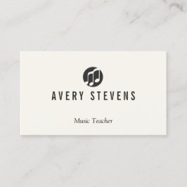 Musiklehrer, Musiknoten-Logo, Musiker Visitenkarte