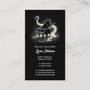 Musiklehrer   Pianist Visitenkarte
