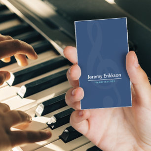 Musiklehrer Piano Guitar Business Card Visitenkarte