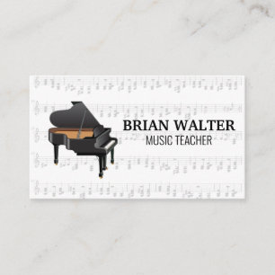 Musiklehrer   Piano-Logo   Pianist Visitenkarte