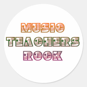 MUSIKLEHRER ROCK RUNDER AUFKLEBER