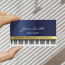 Musiklehrer Royal Blue Piano Elegant