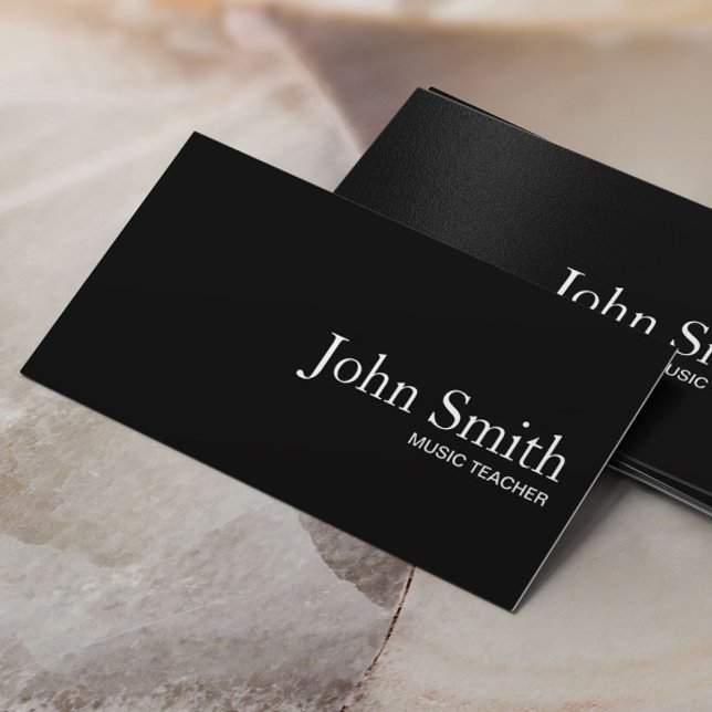 Musiklehrer Schlichter QR-Code Minimalistisch Visitenkarte (Von Creator hochgeladen)