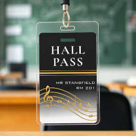 Musiklehrer Schule Klassenzimmer Pass Ausweis